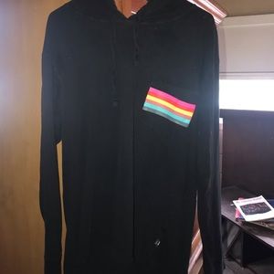 PINK SWEATER WITH RAINBOW POCKET